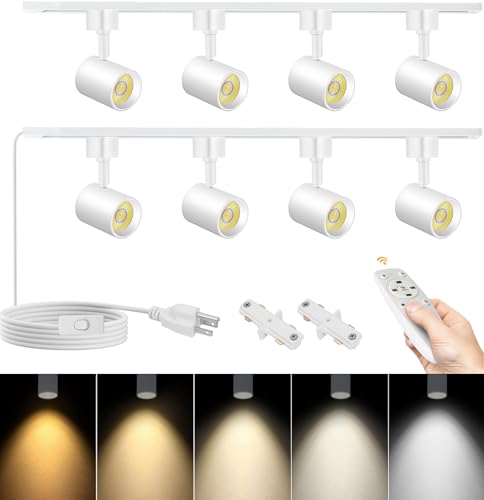 Dimmable Plug in Track Lighting with Remote (White / 8 Lights)