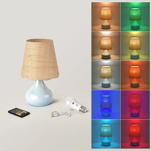 Cordless Table Lamp Rechargeable (Light Blue / Cordless)