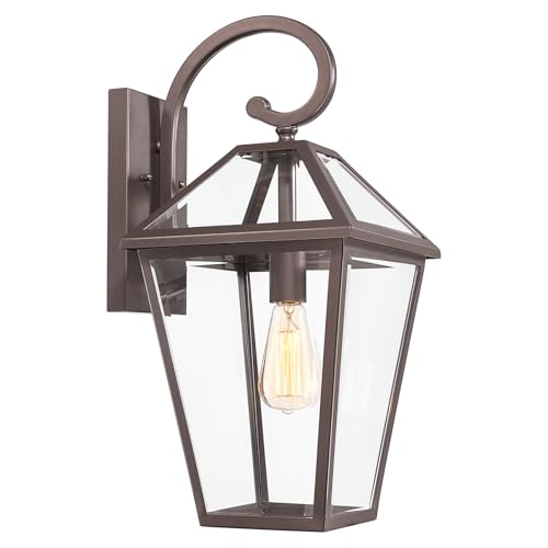 Large Outdoor Light Fixtures Wall Mount 21'' Waterproof Exterior Wall Lanterns Outdoor Lighting Oil (Oil-Rubbed Bronze- 1 PACK / Large)