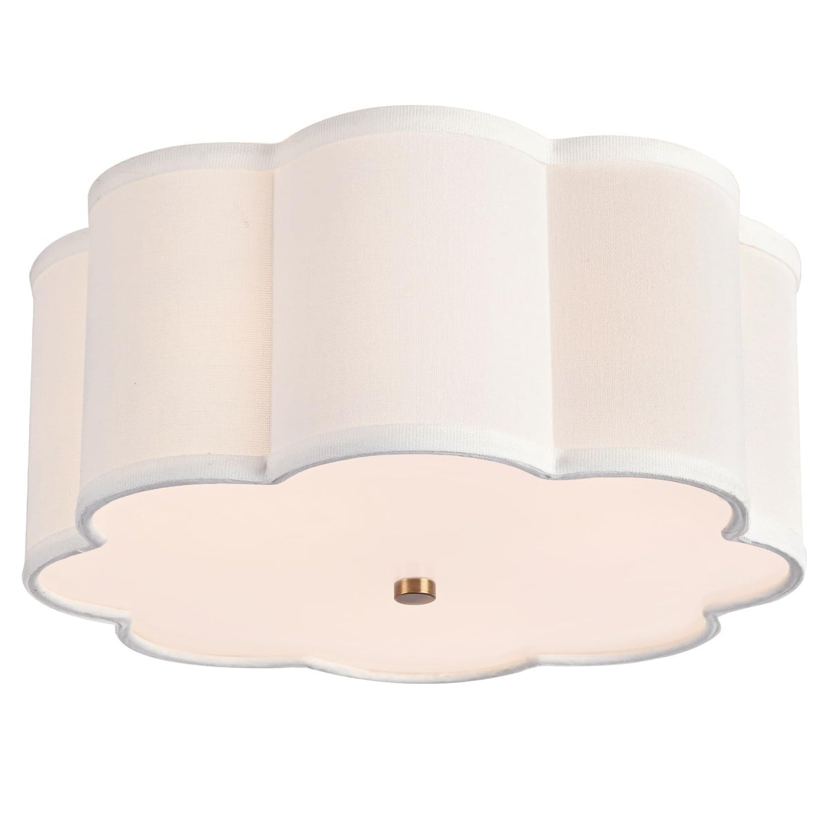 Flush Mount Ceiling Light (Gold, White / 13 inch)