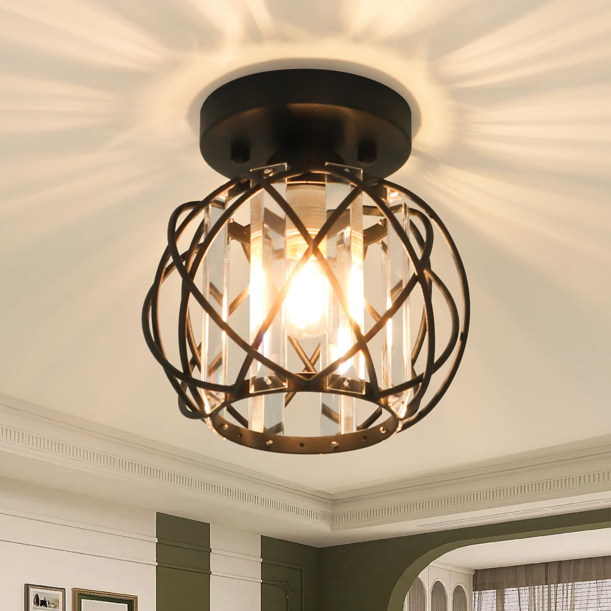 Hallway Ceiling Light fixtures (Black 1)
