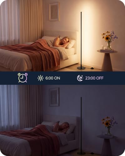 RGBCW Corner Floor Lamp (RGB Black)