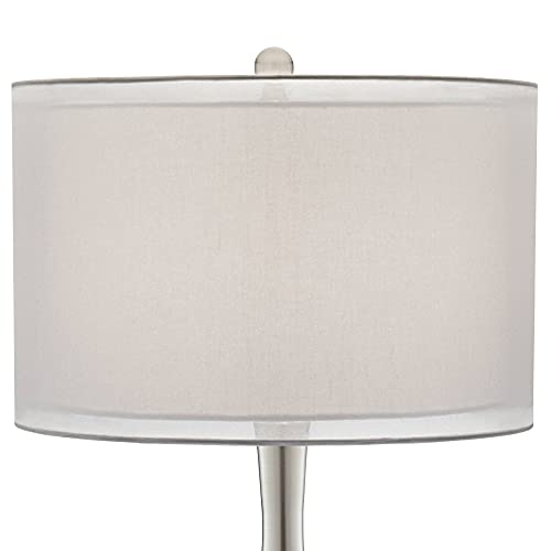 Swift 30 1 2" Chrome Large Table Lamp Mercury Glass Modern (Single)