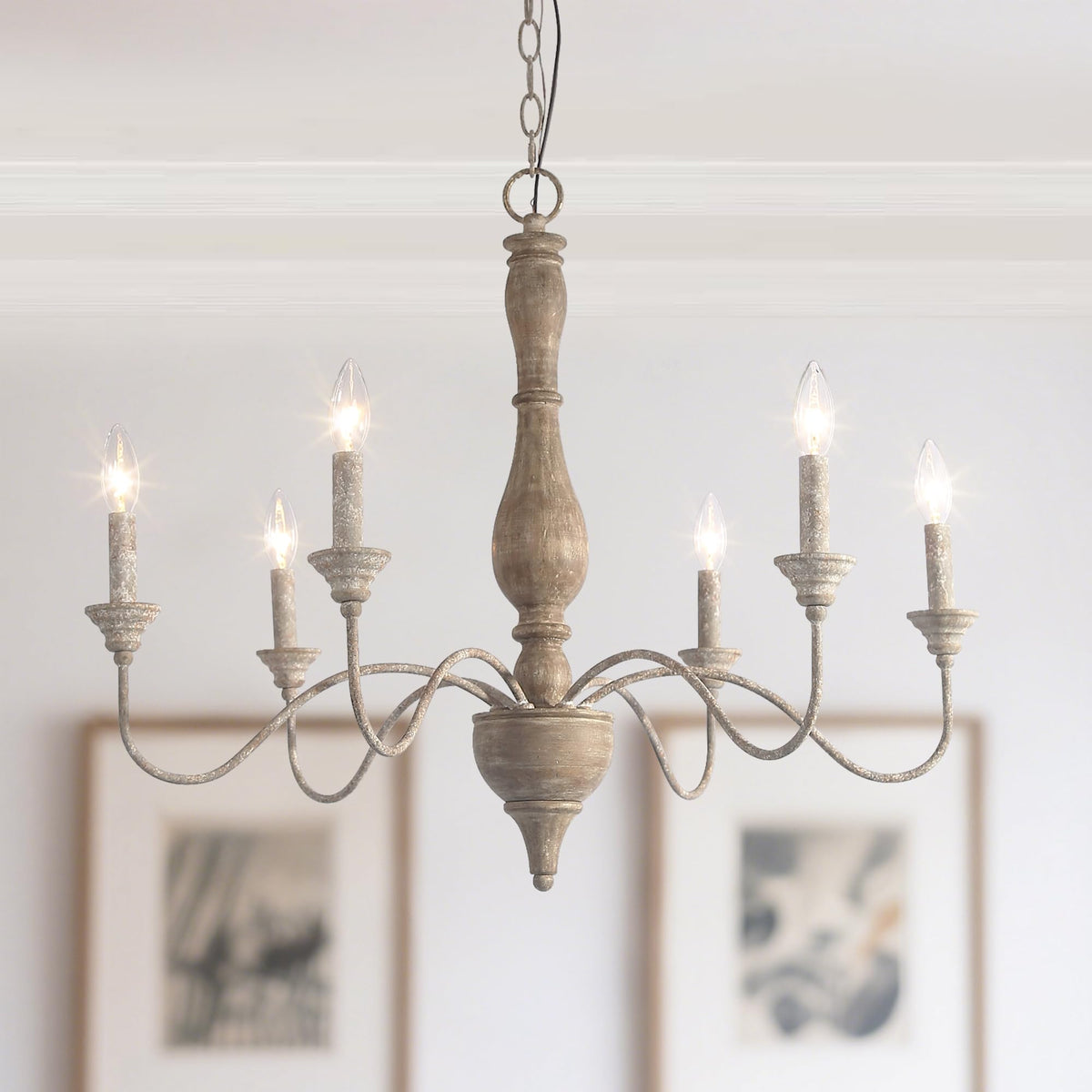 Farmhouse Chandelier (Brown)