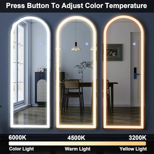 Rounded LED Full Length Mirror