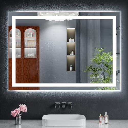 30"x42" LED Bathroom Mirror with Lights (Frontlit & Backlit / 42"L x 30"W)