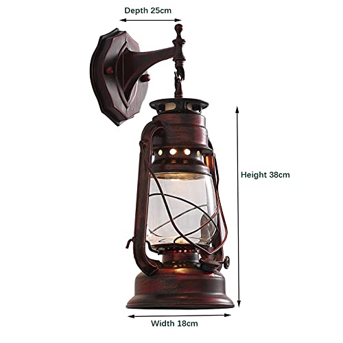 Rustic Wall Sconce Lantern Light (W7'')