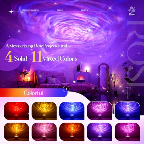 Ambient Lighting with 11 Mixed+4 Solid Colors (Rose)