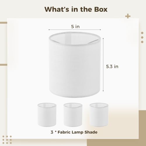 Chandelier Lamp Shades (White-3PCS)