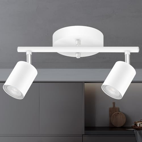 Track Lighting Fixture Ceiling White (White / 11.8" 2 Light Track Light)