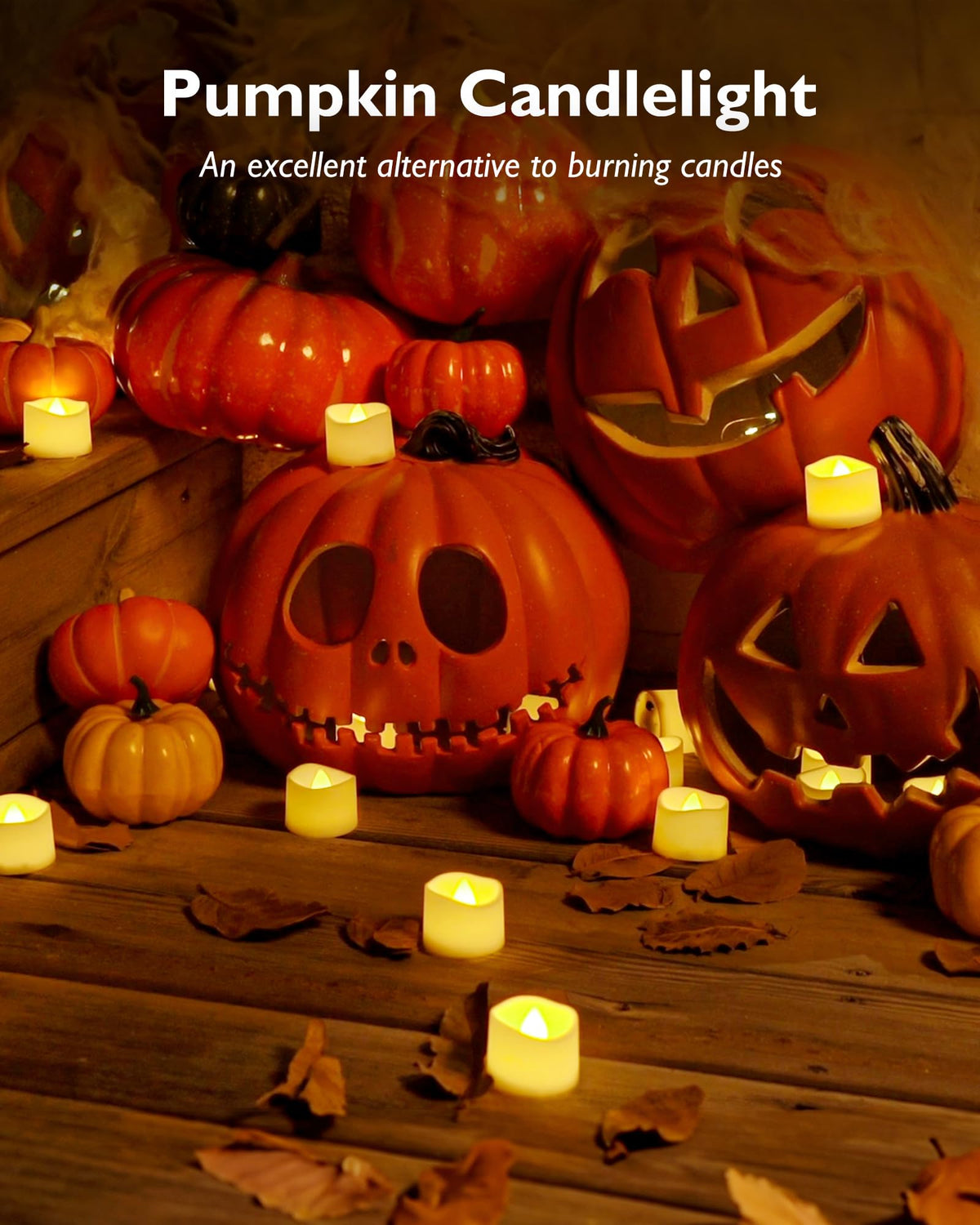 24Pcs Flickering Flameless Candle Battery Operated (Warm White Glow – White Body / Pack of 24)