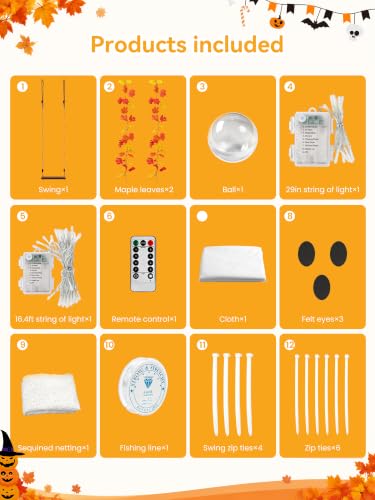 Halloween Decorations Outdoor Indoor (Medium Plus ghost)