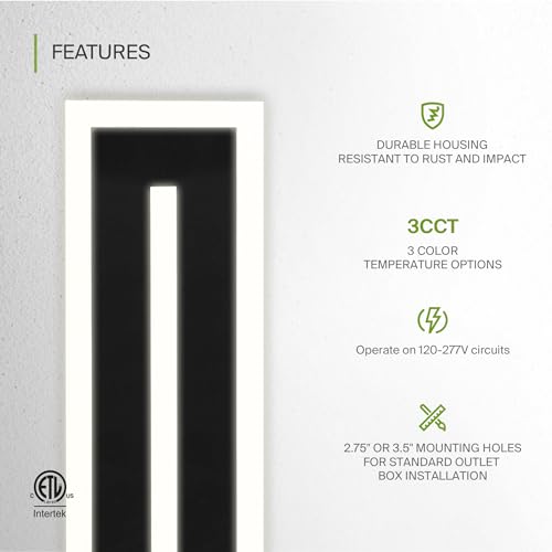 24" LED Linear Wall Sconce (Black)