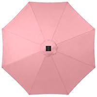 10ft Solar Polyester LED Lighted Patio Umbrella w