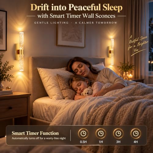 15 Inch Battery Operated Wall Sconces Set of two with 5000mAh Battery (Gold -15-5000)