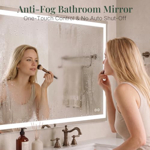 LED Bathroom Mirror with Lights (Rect-white Led / 28"L x 20"W)