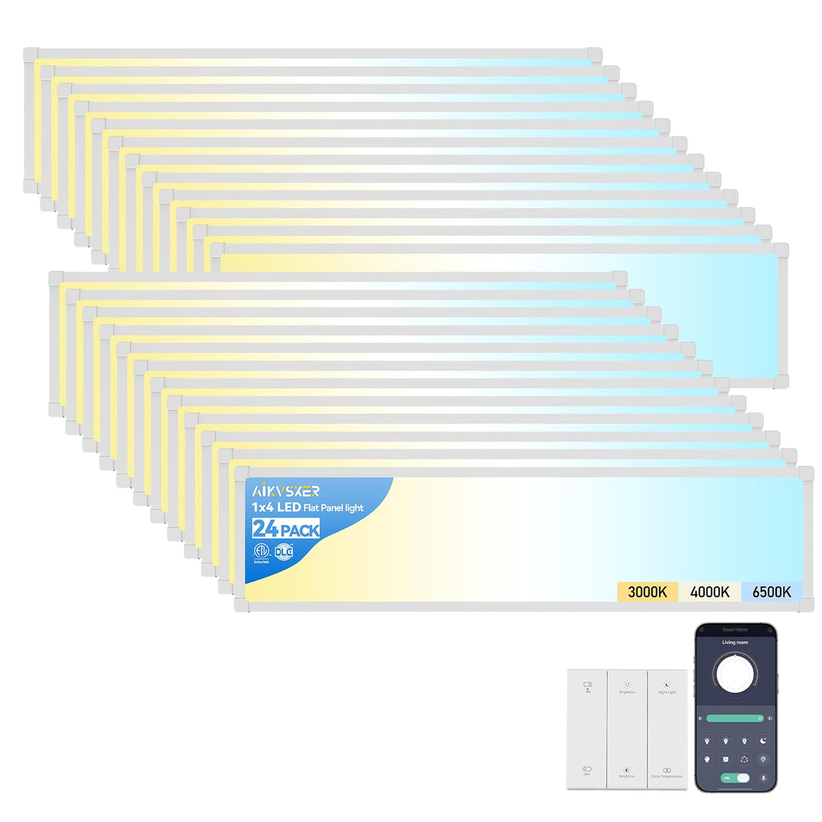 1x4 LED Flat Panel Light Surface Mount