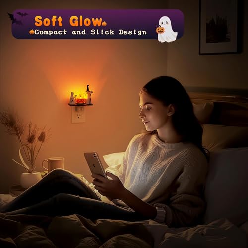 Halloween Night Light (Cane Ghost-Amber / 2 Pack)