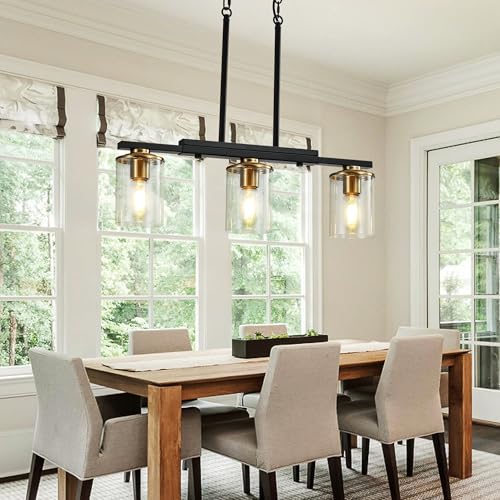 3 Light Dining Room Light Fixture (Brown / 3-Light)