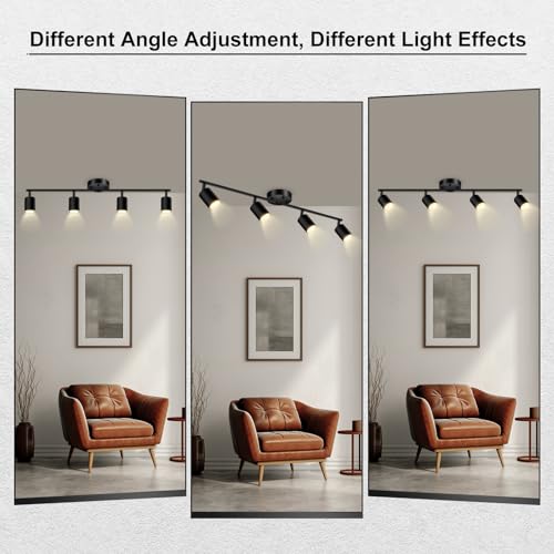 4 Light Track Lighting Fixtures Ceiling (4 light-black)