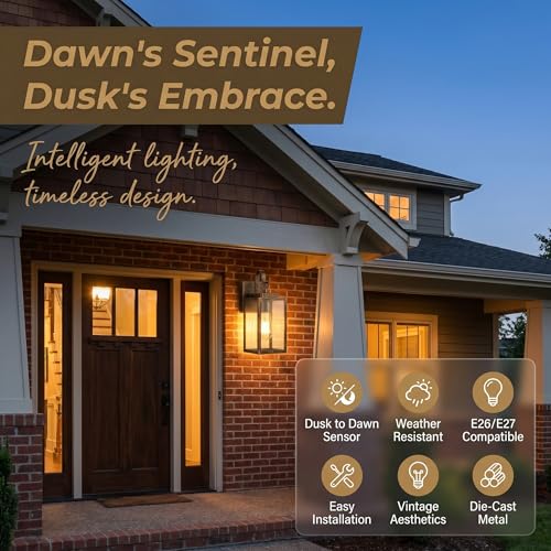 Black Brush Gold Porch Light (11.8'' 1 PACK / Black Brush Gold)