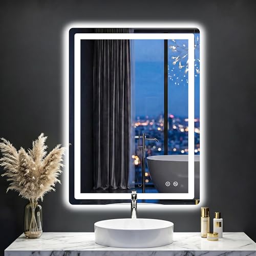 LED Bathroom Mirror with Lights (3 Light Modes / 32"L x 24"W)