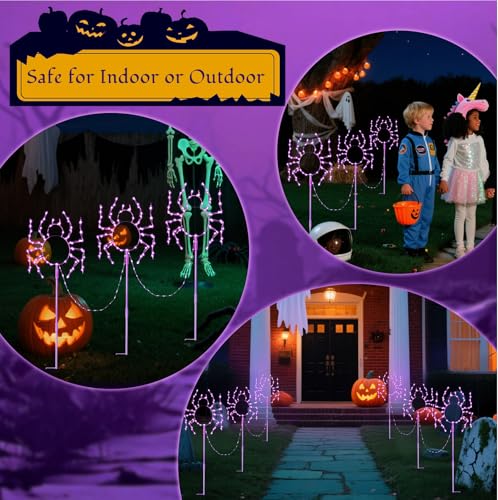 Halloween Spider Walkway Lights (Purple / 229LED)