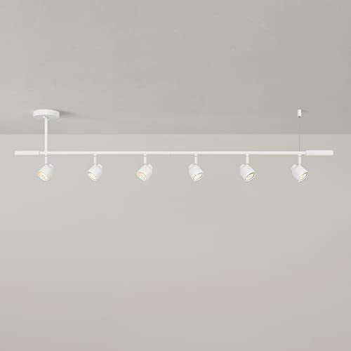 64000054 6 Light Adjustable Height Track Lighting (Matte White, Eastwood)