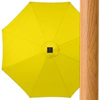 10ft Solar Polyester LED Lighted Patio Umbrella w