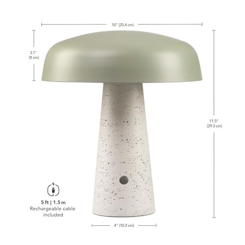 Novogratz x Globe 10" LED Rechargeable Table Lamp