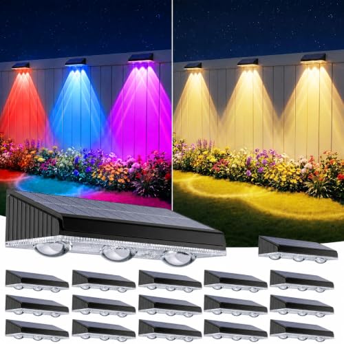 Solar Fence Lights Outdoor 20 Pack (20 Pack)