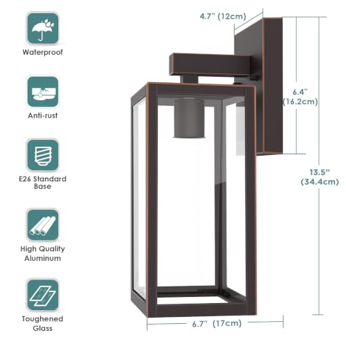 Outdoor Wall Light Fixture (Oil-Rubbed Bronze / X-Large)