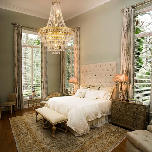 French Empire Crystal Chandeliers (Gold / 28 Inches)