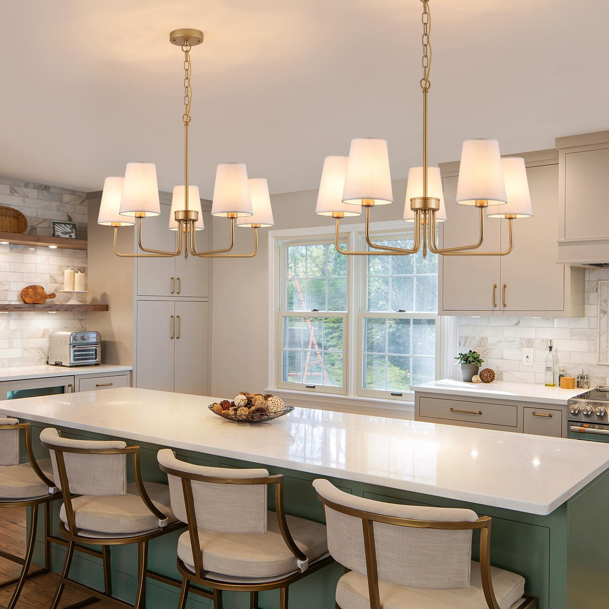 Farmhouse Chandelier (Gold)