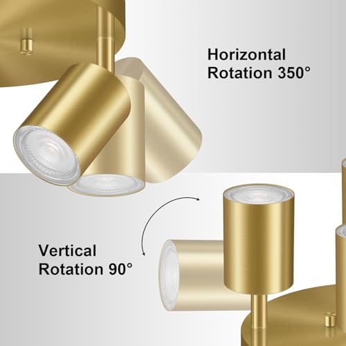 LED 4 Light Track Lighting Kit (4 Light-Gold)