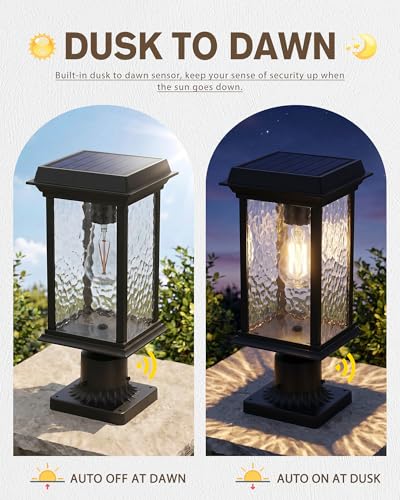 Outdoor Solar Post Lights (POST MOUNT X 2 (SOLAR))