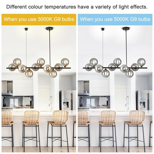 12 Light Linear Chandeliers for Dining Room