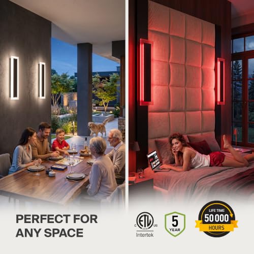 24" LED Linear Wall Sconce (Black)