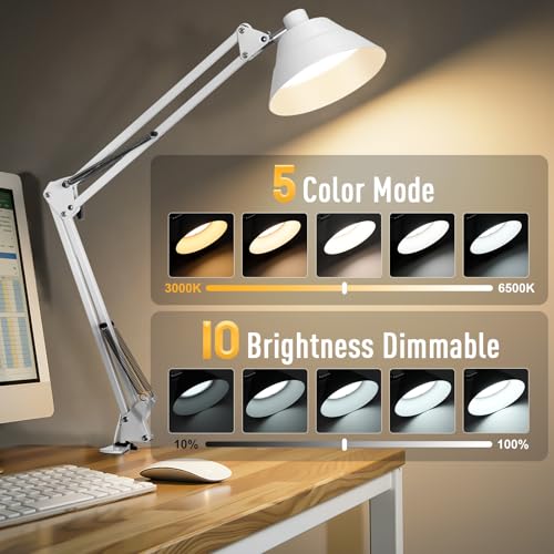 Led Desk Lamp for Home Office (White)