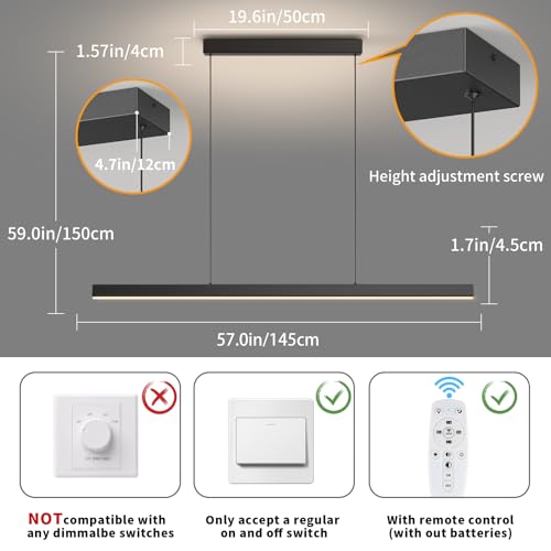 Modern Island Lights (D / 57inch)