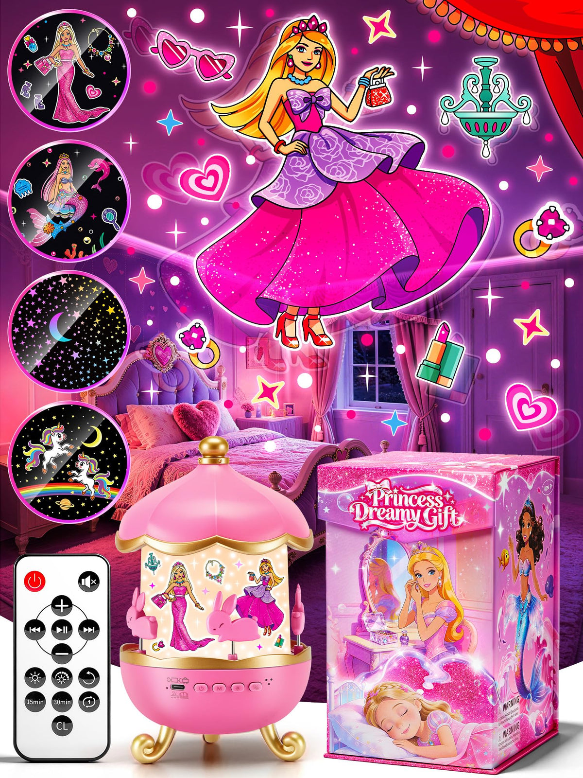 Portable Princess Toys for Girls (Princess)