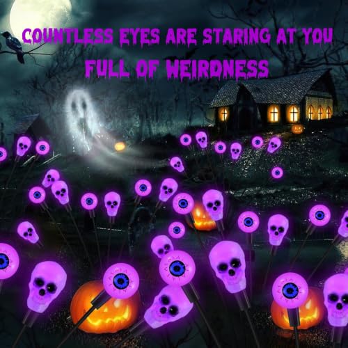 Halloween Decorations Outdoor (Halloween-purple-4packs)