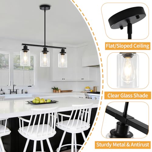 Island Lights for Kitchen Modern Dining Room Light Fixtures Over Table Glass Penadnt Lights Adjustable Hanging Kitchen Island Lighting Linear Farmhouse Chandelier Over Island