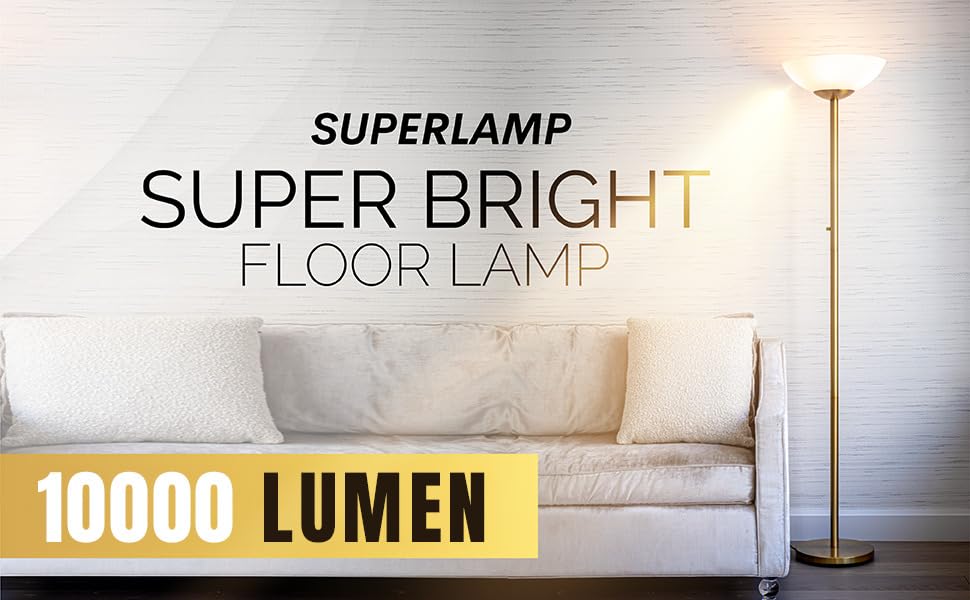 Modern Floor Superlamp 10000 Lumen (Silver)