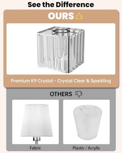 Hardwired Wall Sconces Set of Two with Crystal Lampshade (Black-A)