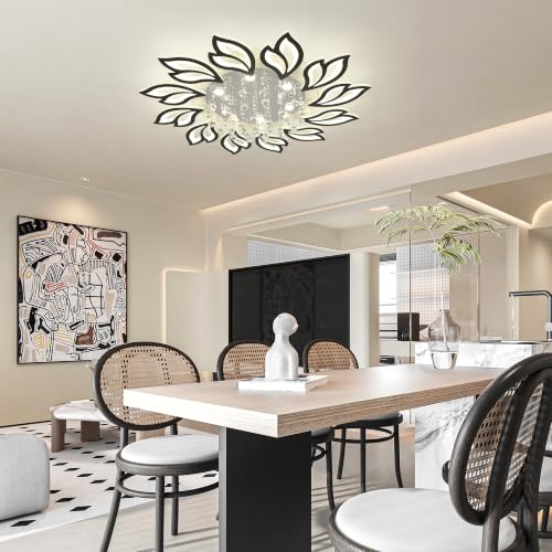Modern Ceiling Light (Black / 40.7 In)