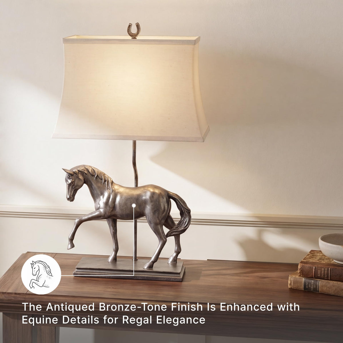 Sandorman Horse Table Lamp (Bronze Finish / Table Lamp)