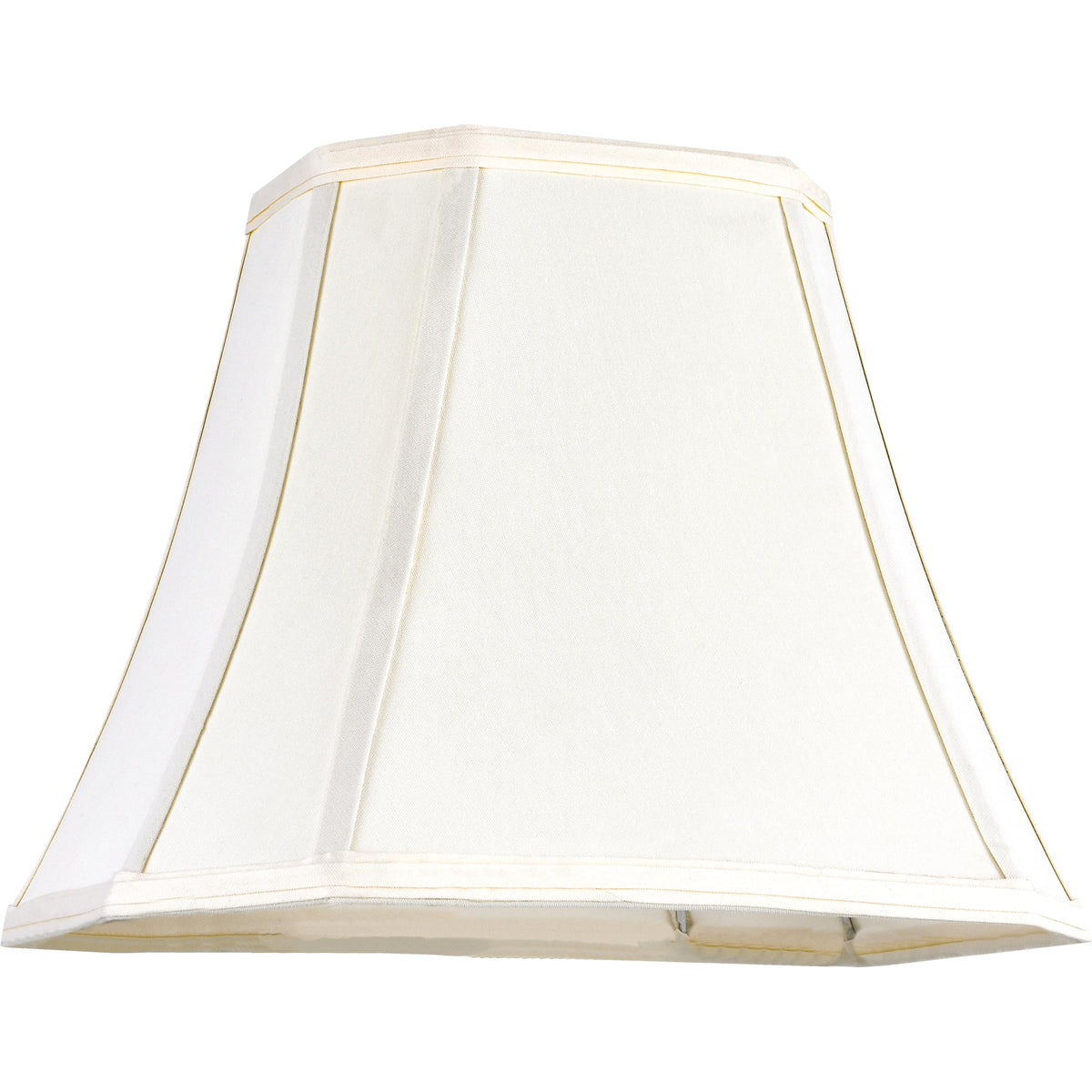 Square Cut Corner Lamp Shades Set of 2 (8 x 14 x 11 inches - 2 Pack / Cream)