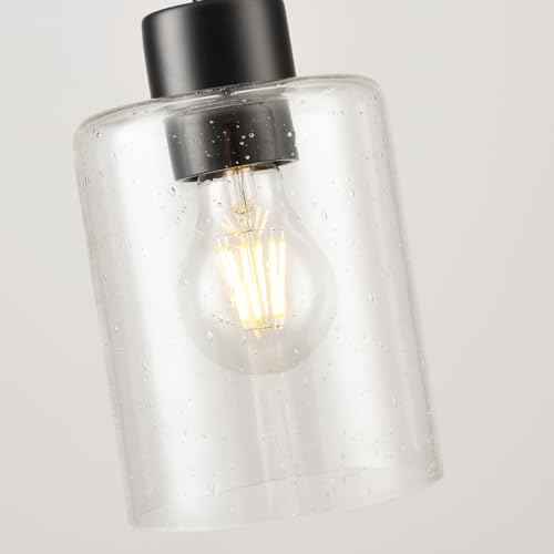 Black Pendant Lights Kitchen Island (Black seeded 1pk)
