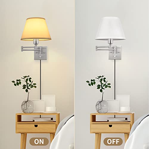 Wall Sconce Plug in (White / Medium)